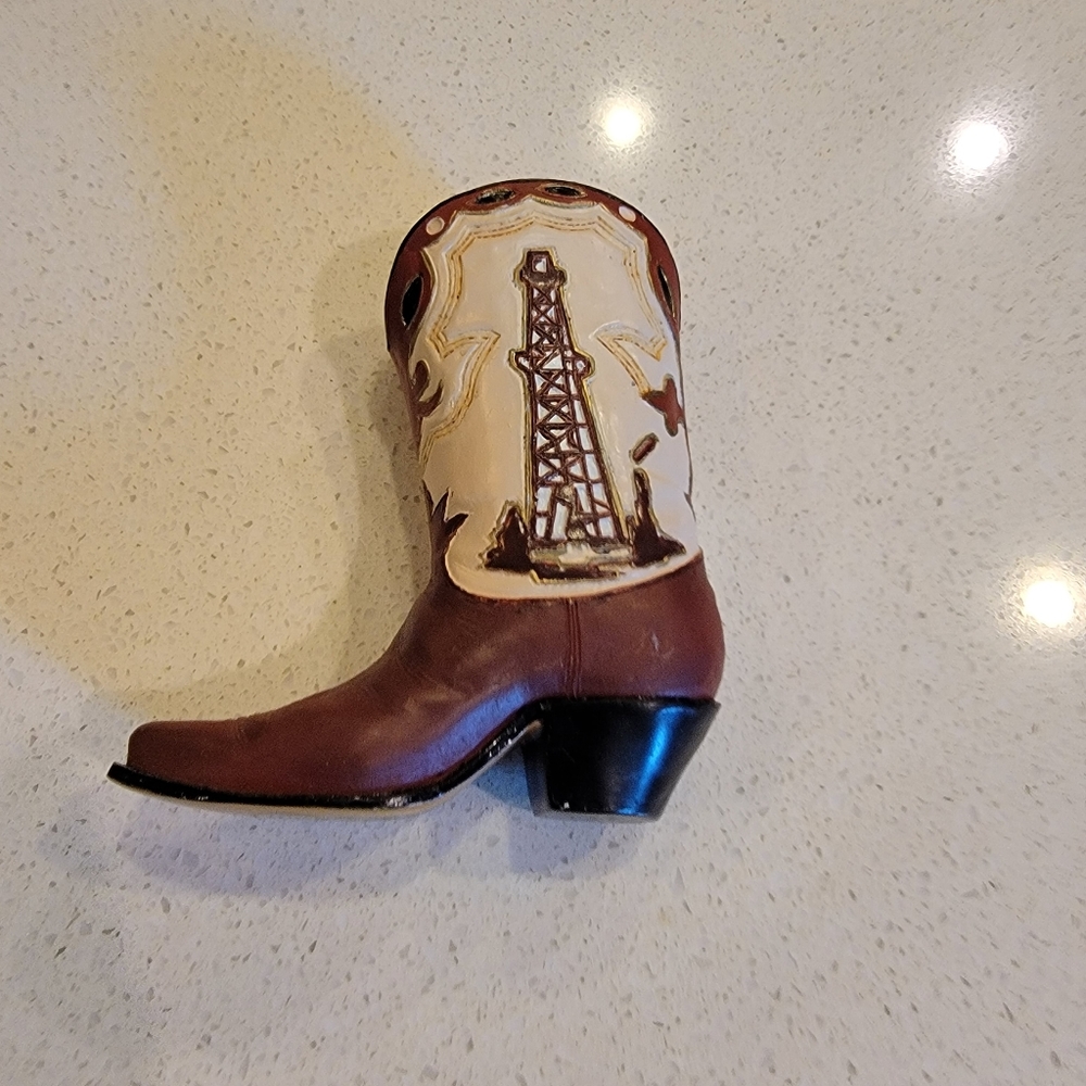 Mini Western Boot Accent Decor Vintage